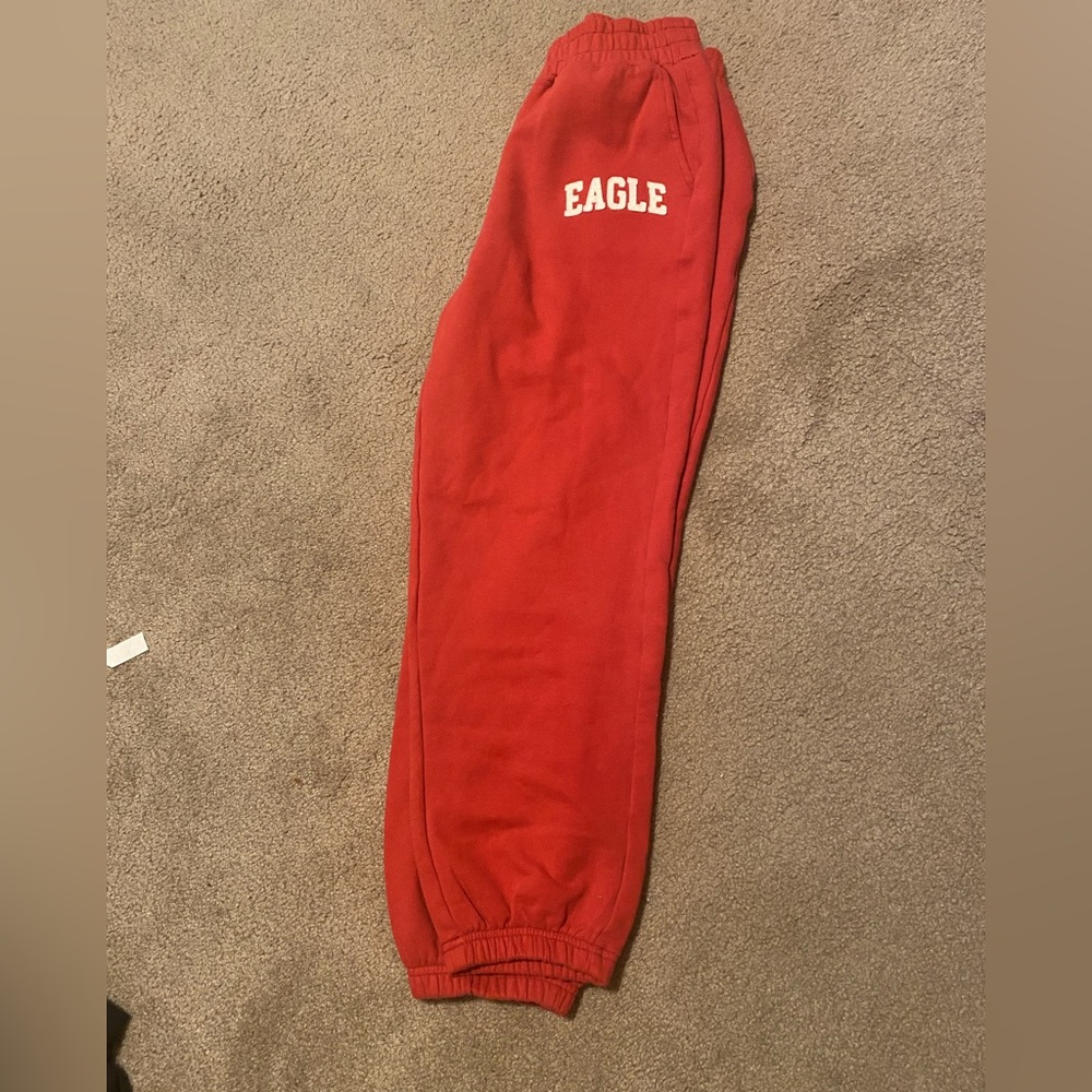 Red sweats. Size M